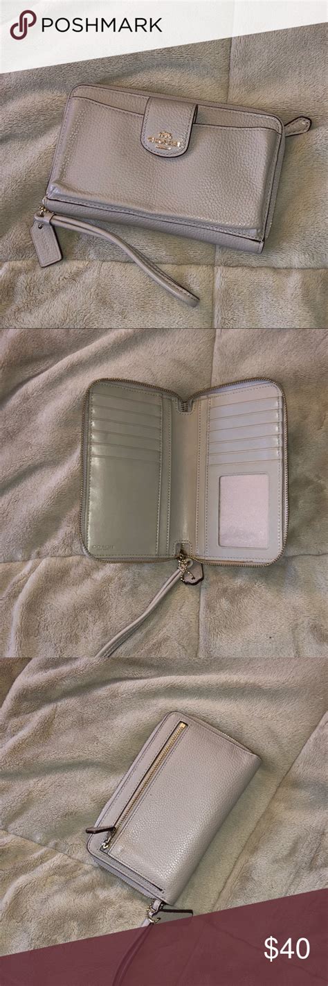 coach wallet with phone holder.